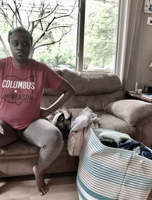 Sitting on the couch contemplating life. 