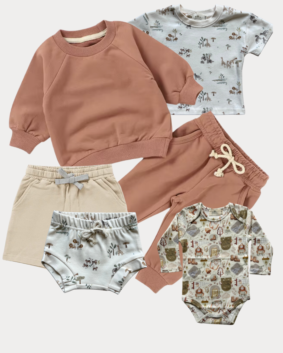 5-Piece Slade Clay + Oat bundle | 18/24M