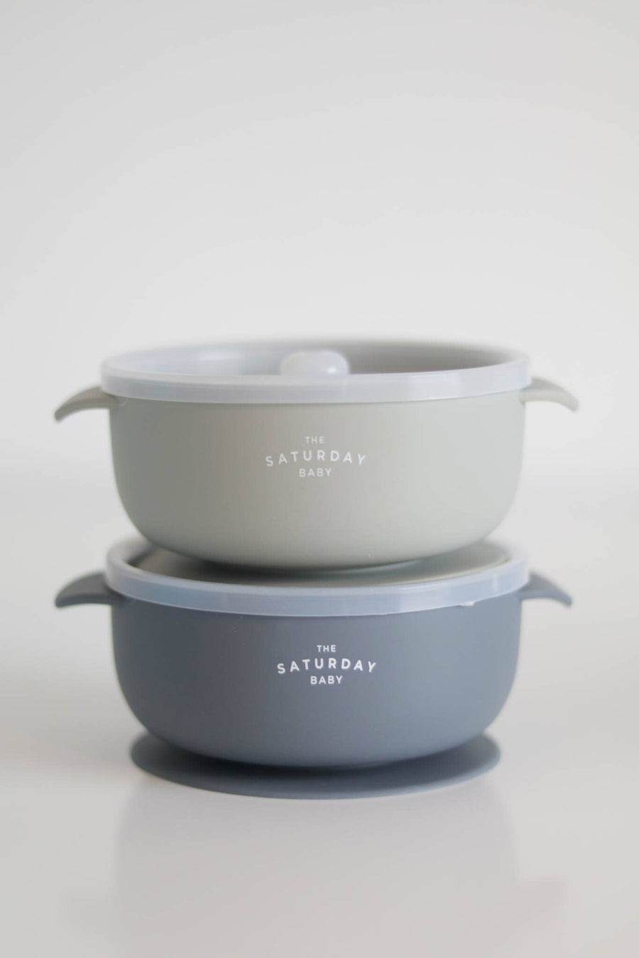 Suction Bowl With Lid: Cloud