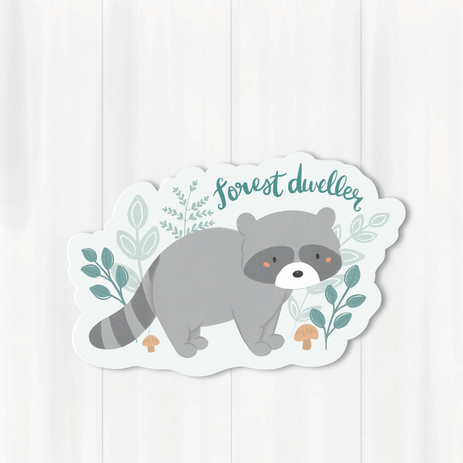 Forest Dweller Raccoon 3" Vinyl Sticker