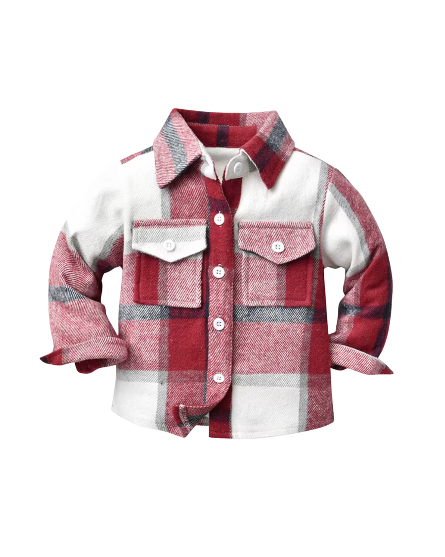 Sawyer Flannel Shacket - Garnet Red