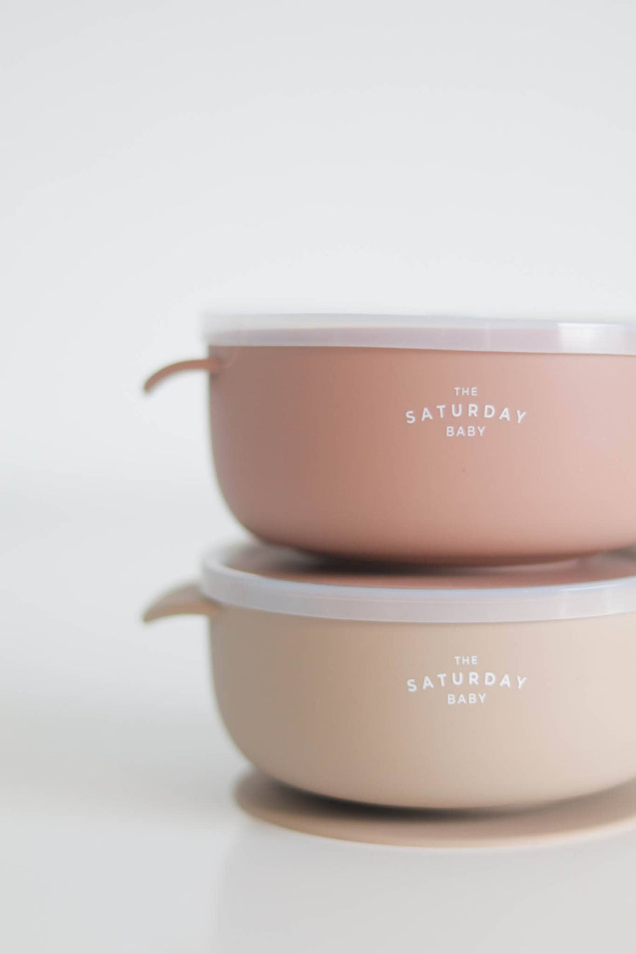 Suction Bowl With Lid: Sage