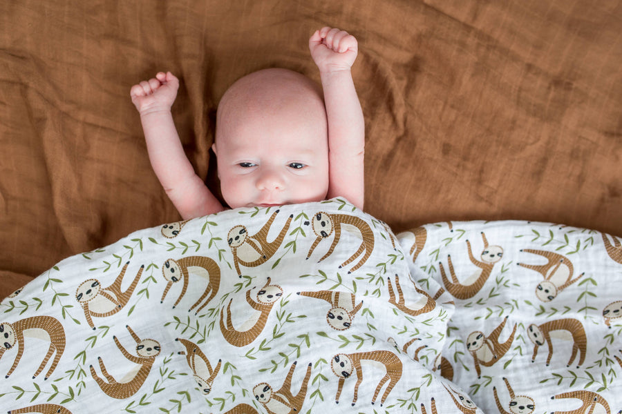 Sloth Muslin Swaddle