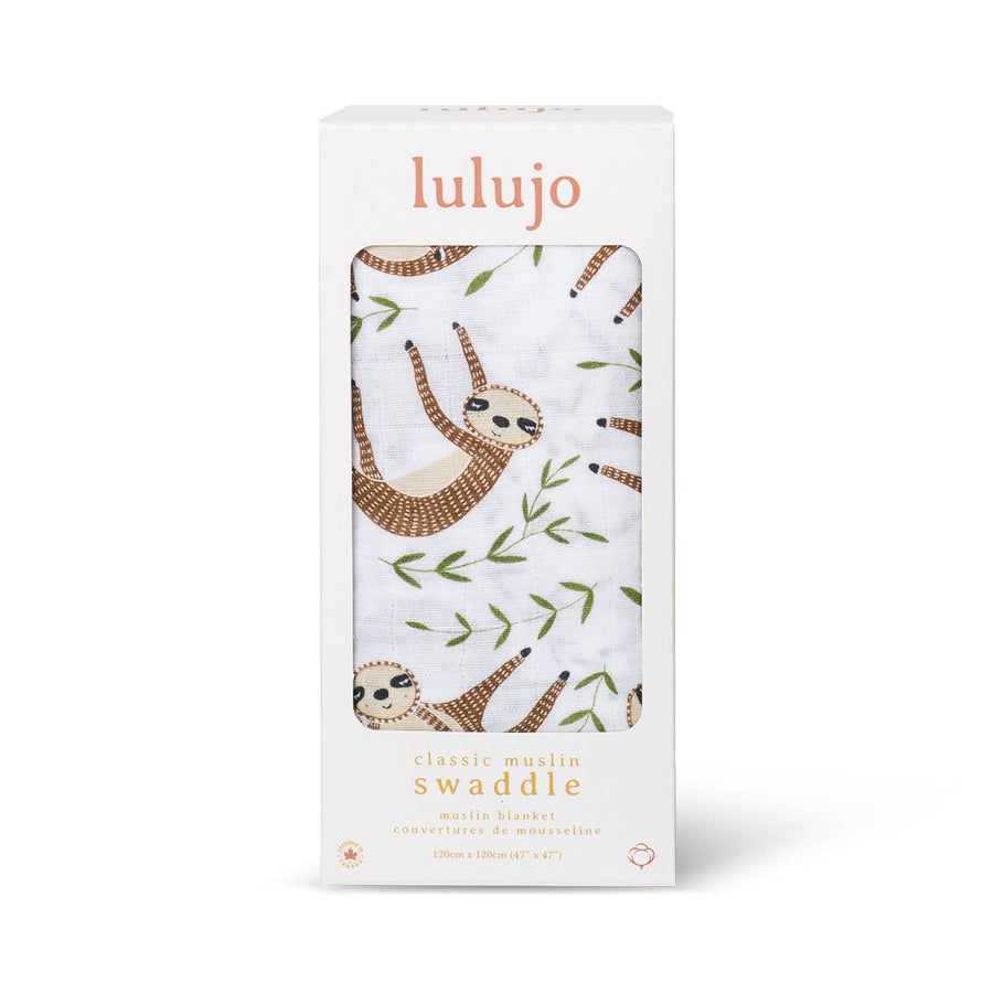 Sloth Muslin Swaddle