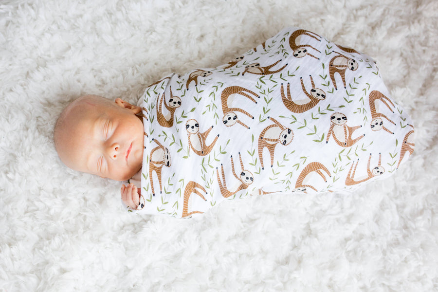 Sloth Muslin Swaddle