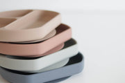 Silicone Suction Plate With Lid and Spoon: Coral