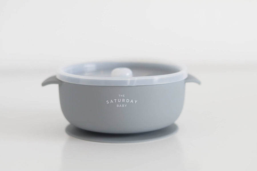 Suction Bowl With Lid: Sky