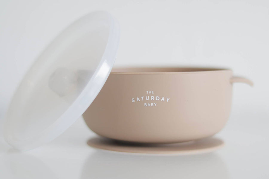 Suction Bowl With Lid: Sky