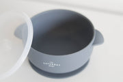 Suction Bowl With Lid: Sage
