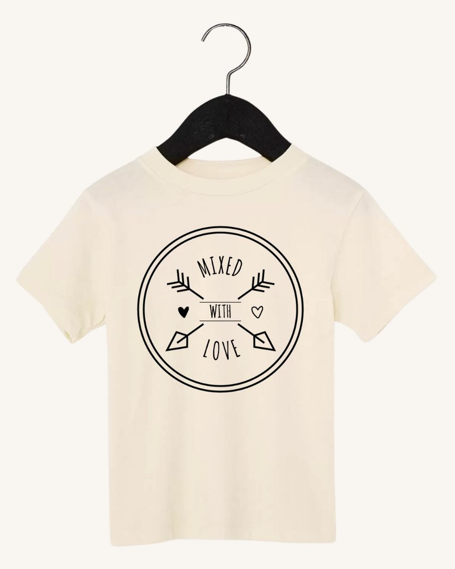 Mixed With Love Tee - Natural