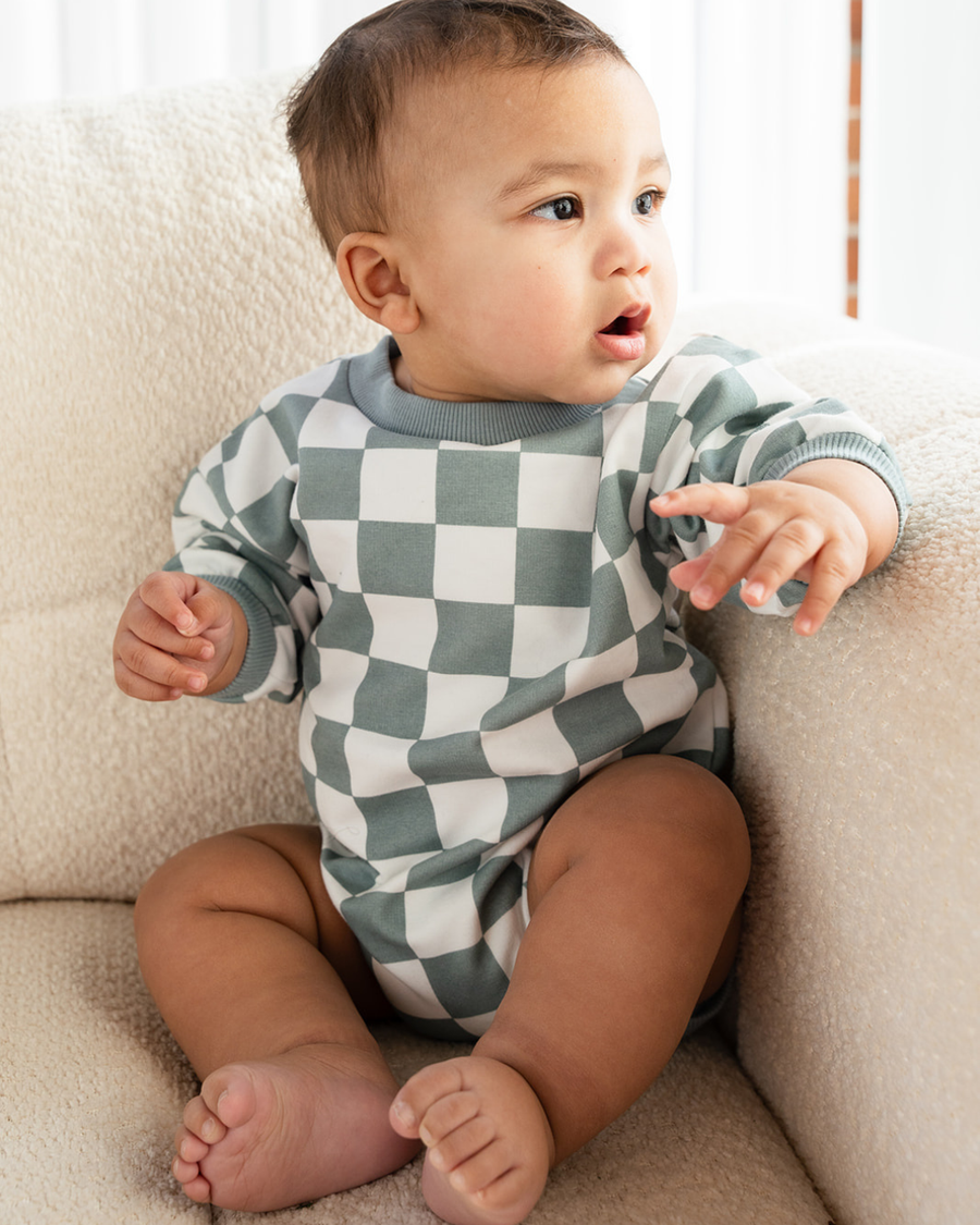 Jensen Bubble Romper – Silver Moss