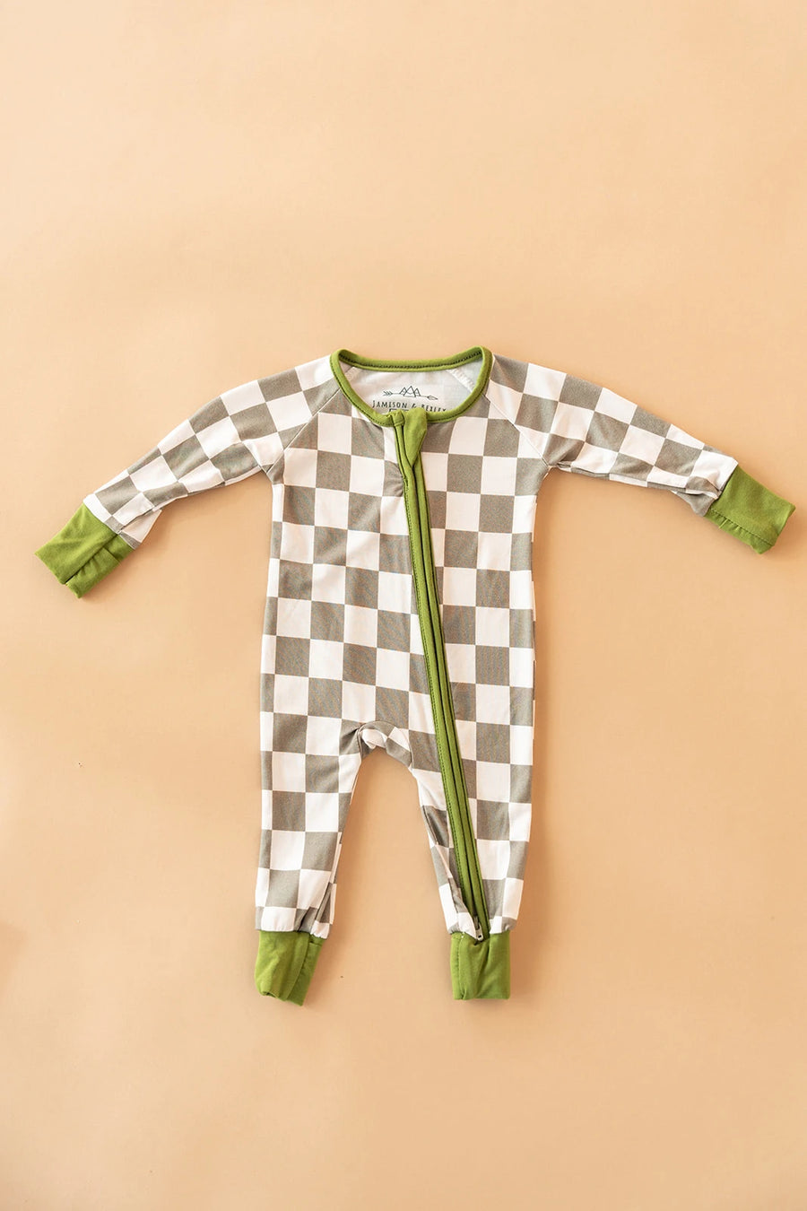Sagebrush Checkered Bamboo Romper