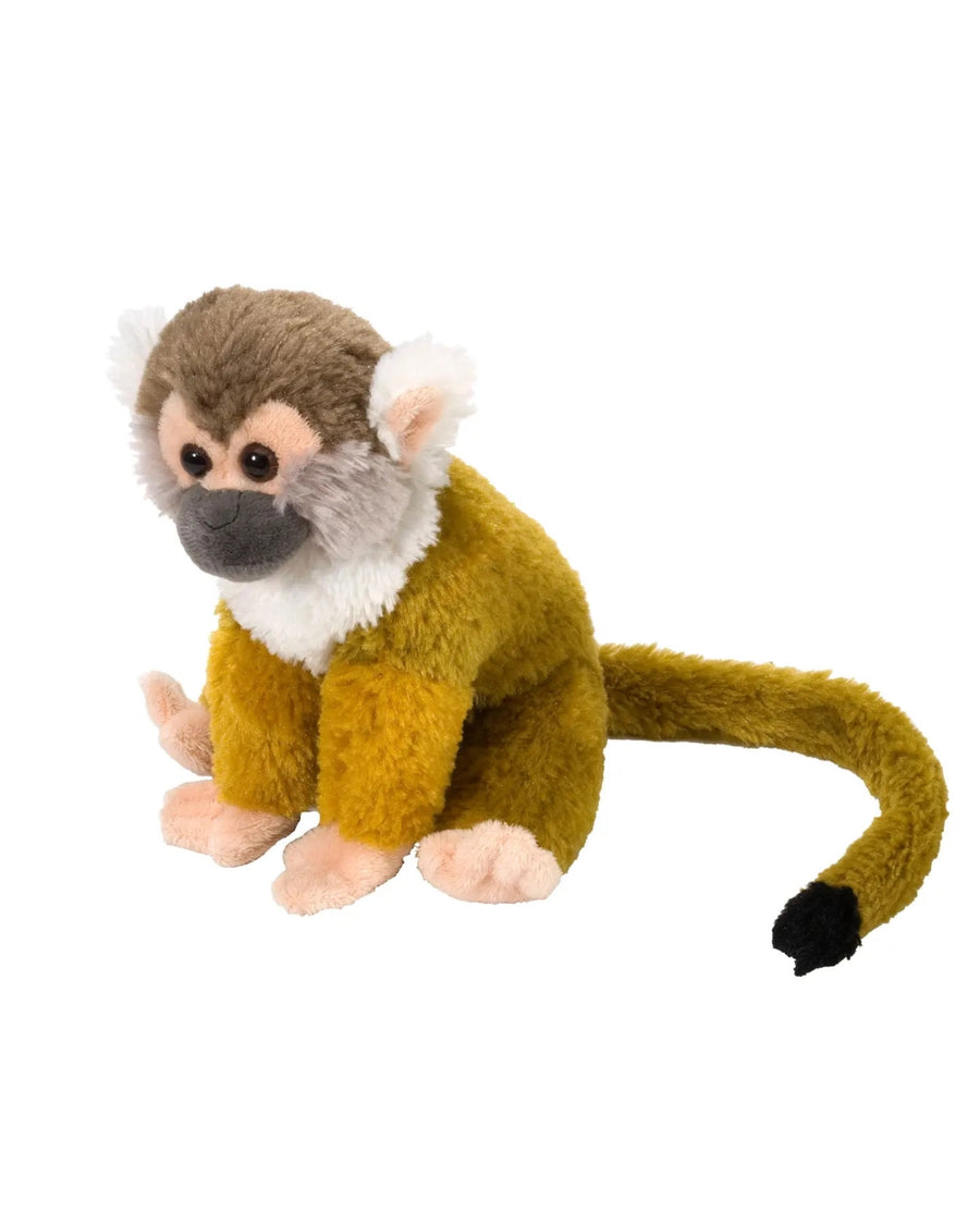 Plush toy monkey on a white background