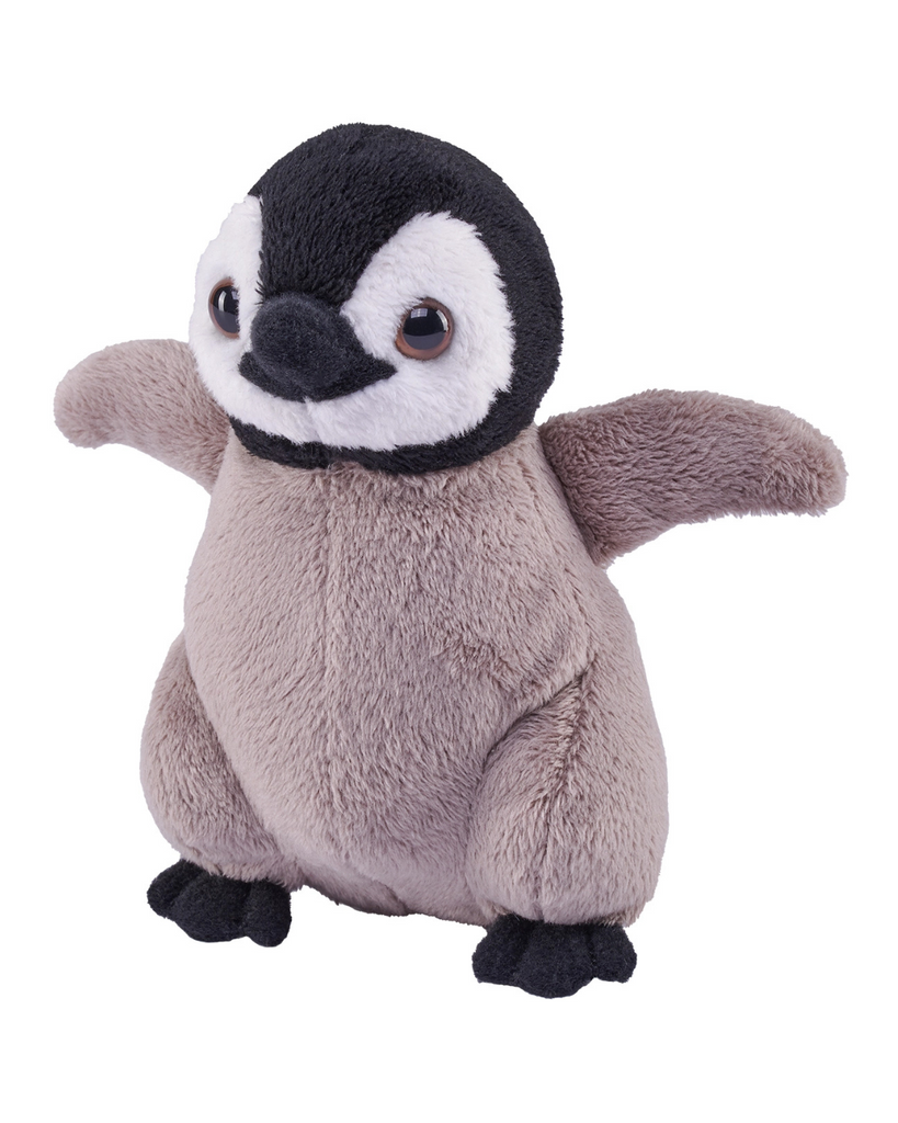 Plush toy penguin on a white background