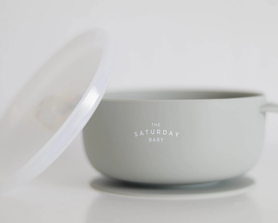 Sage Suction Bowl with Lid