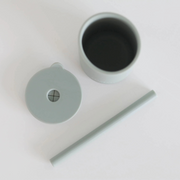 Sage Silicone Straw Cup