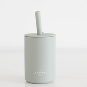 Sage Silicone Straw Cup