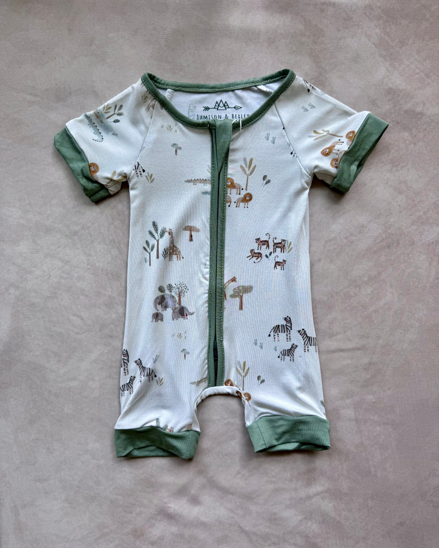 Wander Cubs Shortie Bamboo Romper Sleeper