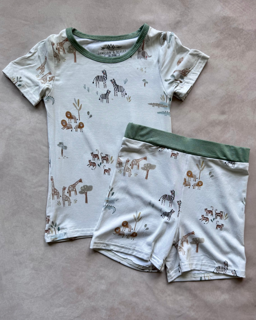 Wander Cubs Shortie 2-Piece Pajamas