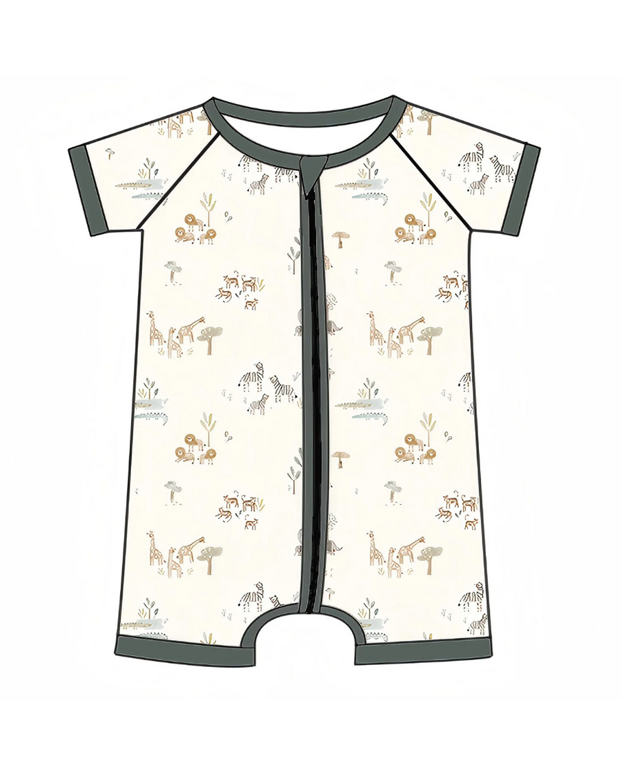 Wander Cubs Shortie Bamboo Romper Sleeper
