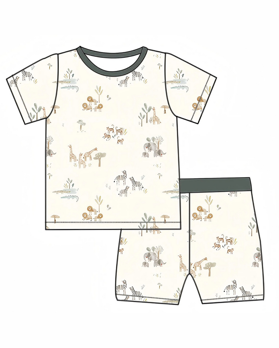 Wander Cubs Shortie 2-Piece Pajamas