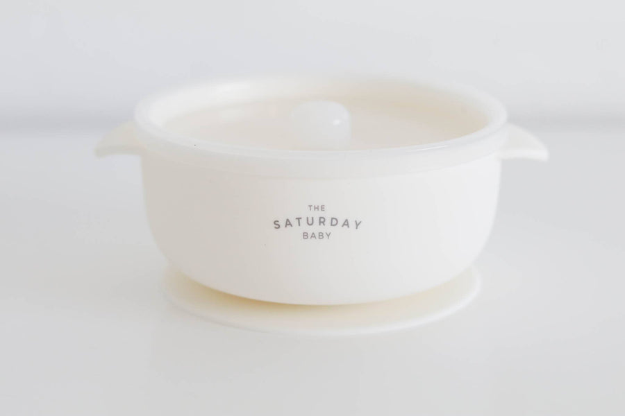 Suction Bowl With Lid: Cloud